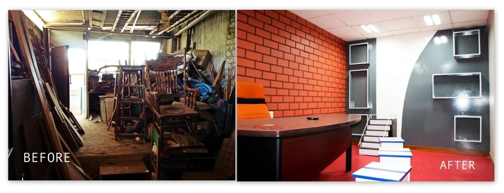 Before and after transformation slide 23, shown as published in the source gallery