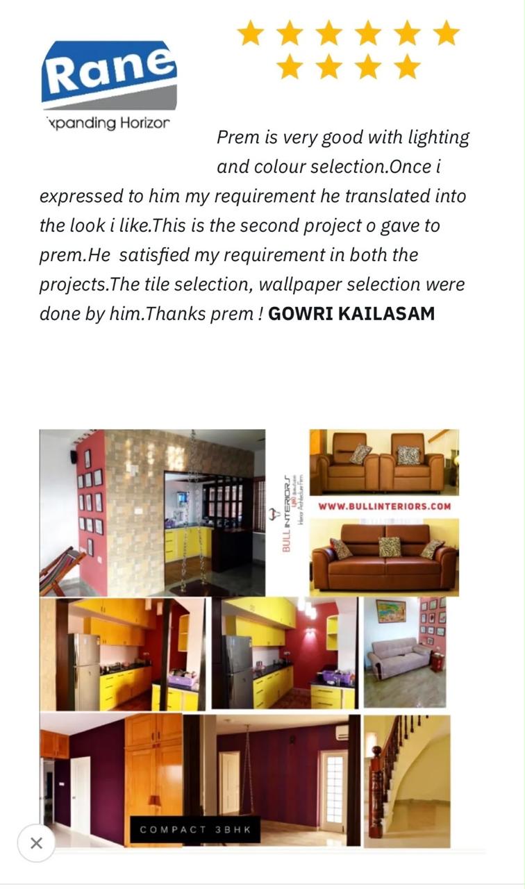 Gowri Kailasam Rane review describing tile and wallpaper selection for a compact 3BHK.