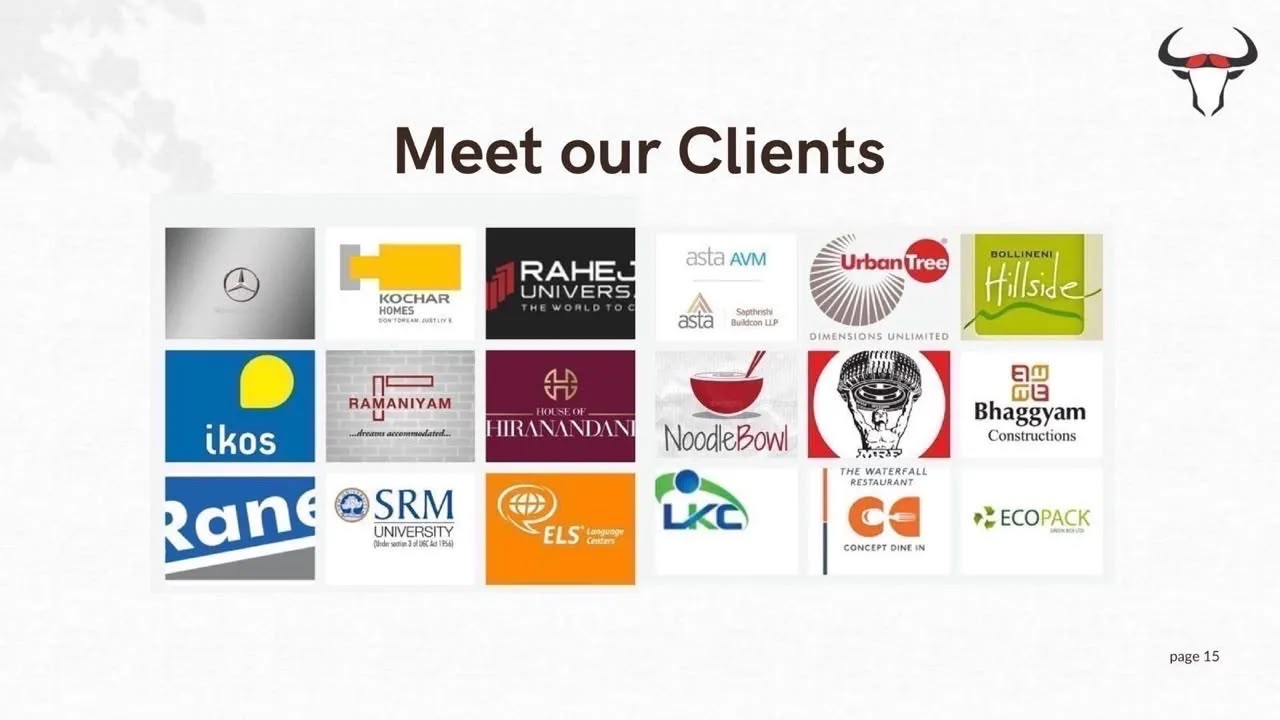 Meet our Clients logo grid, shown in full